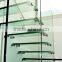 exclusive glass Straight Stairs with laminated glass steps