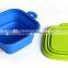 100% food grade silicone collapsible pet bowls