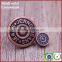 All types of clothing antique bronze embossed metal buttons