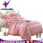 Home Use Luxury Pink Rose Duvet Cover Jacquard Bedding Set