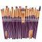 20pcs hot sell fashionable private label cosmetic brush set shaving makeup manufacturer
