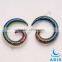 Fashion wholesale body jewelry pyrex glass ear spiral taper