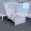 Huzhou 100%polyester white color rectangular mosquito net king size beds