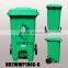 100L Plastic Garbage Can Rubber Wheel Trash Can HD2WWP100C-G