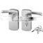 GL-03LS Sliding glass door security pivot lock with lever handles , gate frameless glass door clamp lock handle