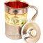 Handmade Steel Copper Jug Pitcher With Lid - 1600 ML Water Storage Good Health Benefits Yoga, Ayurveda
