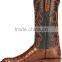 black brown cowgirl&cowboy genuine leather western caiman ultra belly boots wholesale