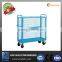 Warehouse movable cart trolley stainless steel with plastic boxes