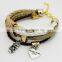 New Arrival Fashion Multilayer Leather Charm Love Bracelet