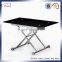 GOOD DESIGN UP AND DOWN FUNCTIONG DINING TABLE WOOD GLASS WHOLESALE DININER TABLE