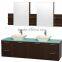 72 inch Espresso Freestanding Double Sink Bathroom Vanity From LANO LN-T1390