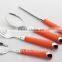 Funny Colorful Plastic Handle Stainless Steel Cutlery Set KX-P077