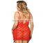 2016 In stock transparent sexy plus size lingerie