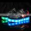 2016 The Latest Low MOQ Buckle Strap Child Shoe LED Light Up Kids Shoes