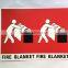plastic warning sign