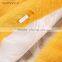 Dyed yellow mink winter coat fur jacket with hood