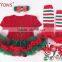 Fashion childrens Christmas wear girls clothing Elegant Kids Clothes Three-Pieces Suit
