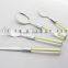 Transparent plastic handle stainless steel dinnerware