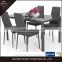 Fancy Tempered Glass Restaurant Dining Table And Chairs