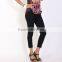 Pretty steps 2015 black ladies fashion spandex capri cropped trousers design