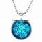 Luminous 2016 Christmas children's gift beautiful snow picture pendant silver bead necklace