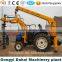 Dahai wheeled typs 4drive tractor earth digger with crane