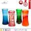 wholesale promotion stock high quality handblown colored tall cylinder mosaic glass bud vases