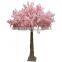 Artificial cherry blossom tree with silk flower and fiberglass trunk in factory price