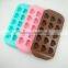 bpa free silicone rubber ice mold with 15 cavity love heart shape