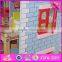 2017 New products lovely children wooden dollhouse kits W06A100