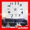 UCHOME Modern Large Wall Clock 3D Mirror Surface Sticker Home Office Decor DIY Wall Roman Number Clock