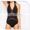 Sexy mesh design halter ladies one piece transparent bathing suit