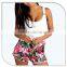 New style pants design for girl 2016 floral frill sport short pants