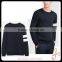mens basic approved factory 80%cotton 20%poly fleece sweatshirt wholesale custom crew neck sweatshirt with band detail