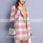 women winter fashion modern wool long sleeve double-breasted trench coat