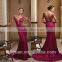 elegant high neck satin fabric flower full length evening gown