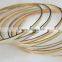3 tone Silver Rose gold yellow GOLD PLATED 7 bangle set SEMANARIO BANGLES 3 mm