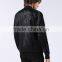 MGOO New Arrival Black Bomber Jackets For Men Long Sleeves Embroidery Tops Zip Up Winter Coat