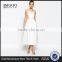 MGOO Elegant Shoulder Backless Sexy Midi Prom Dress In Sateen With Mesh Inserts At Waist Bridesmaid Dress