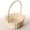 Hot Sale Universal Large White Wicker Handmade Round Hamper With Handle Flowers Fruits Bread Picnic Gift Storage Basket