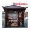 Four corner pavilions preservative carbonized wood pavilion square column or columns