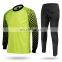 OEM rib long sleeve custom foam printing yellow dry fit lycra prolite fabric soccer jersey set