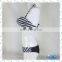 MissAdola latest hot sale black white stripe digital print bikini beautiful girl swimwear ladies bathing suit