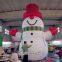 6m Height Wearing Red Hat Inflatable Snowman for Outdoor Christmas Decoration