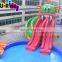 Colorful Monster Style 20 m Long Inflatable Water Park With Slide And Pool