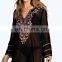 OVERSIZED EMBROIDERED PONCHO KAFTAN Slim V-neck Embroidered Poncho/ Short Kaftan For Women Summer Wear