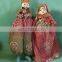 INDIAN RAJASTHANI PUPPET/FOLK DOLLS KATHPUTLI PAIR PRETTY HOME DECORATIVE PUPPET OLD CLOTH HAND MADE DOLL COUPLE HOME DECOR ART