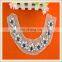 Fashion decorative beaded neck design for lady's suit