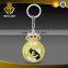 Hot Selling 3D Skull Football Keychain in Dye Black Plating