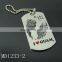 Custom cheap promotional zinc alloy keychain trinket with logo of many colors